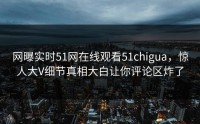 网曝实时51网在线观看51chigua，惊人大V细节真相大白让你评论区炸了