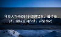 神秘人在傍晚时刻遭遇猛料：羞涩难挡，黑料全网炸锅，详情围观